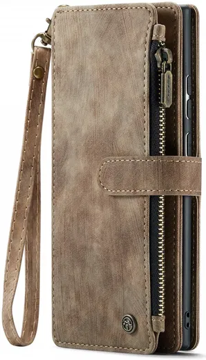 CaseMe C30 Samsung Galaxy S24 Ultra Hoesje Pasjeshouder Bruin afbeelding 15