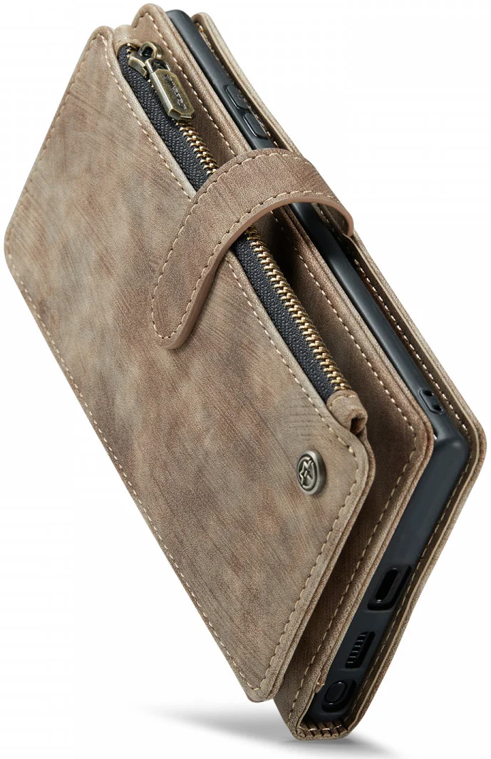 CaseMe C30 Samsung Galaxy S24 Ultra Hoesje Pasjeshouder Bruin afbeelding 16