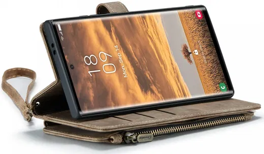 CaseMe C30 Samsung Galaxy S24 Ultra Hoesje Pasjeshouder Bruin afbeelding 17