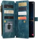 CaseMe C30 Samsung Galaxy S24 Ultra Hoesje Pasjeshouder Blauw