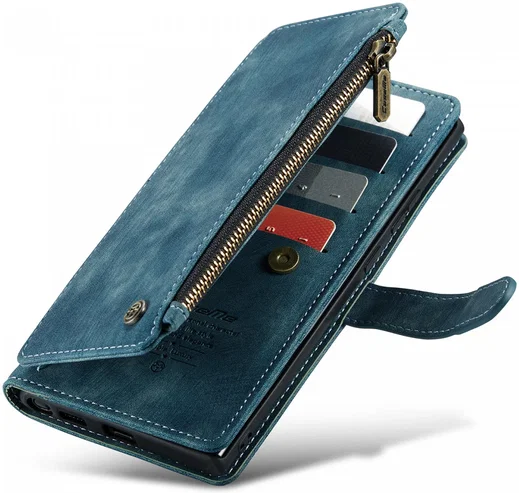 CaseMe C30 Samsung Galaxy S24 Ultra Hoesje Pasjeshouder Blauw afbeelding 11