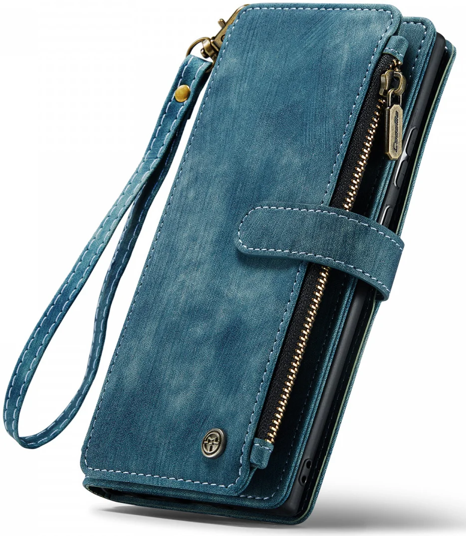 CaseMe C30 Samsung Galaxy S24 Ultra Hoesje Pasjeshouder Blauw afbeelding 13