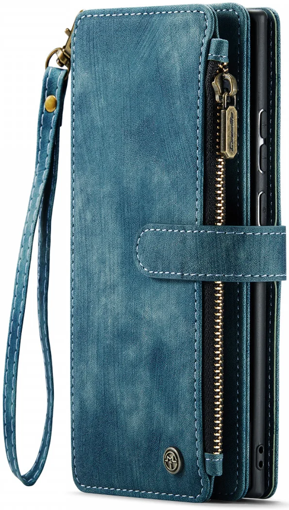 CaseMe C30 Samsung Galaxy S24 Ultra Hoesje Pasjeshouder Blauw afbeelding 15