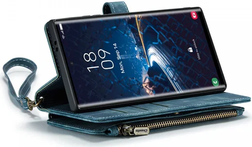 CaseMe C30 Samsung Galaxy S24 Ultra Hoesje Pasjeshouder Blauw afbeelding 17