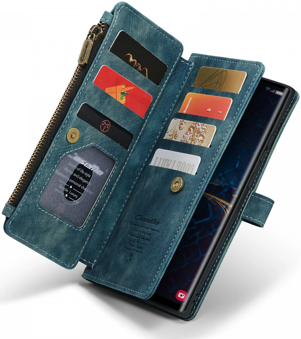 CaseMe C30 Samsung Galaxy S24 Ultra Hoesje Pasjeshouder Blauw afbeelding 19