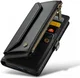 CaseMe C36 Samsung Galaxy S24 Hoesje Zipper Book Case Zwart afbeelding 13