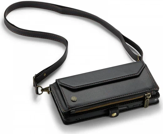 CaseMe C36 Samsung Galaxy S24 Hoesje Zipper Book Case Zwart afbeelding 11