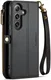 CaseMe C36 Samsung Galaxy S24 Hoesje Zipper Book Case Zwart afbeelding 2