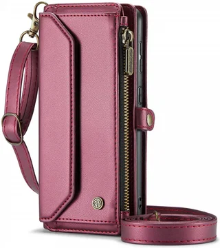 CaseMe C36 Samsung Galaxy S24 Hoesje Zipper Book Case Rood