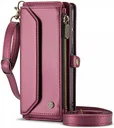 CaseMe C36 Samsung Galaxy S24 Hoesje Zipper Book Case Rood