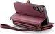 CaseMe C36 Samsung Galaxy S24 Hoesje Zipper Book Case Rood afbeelding 14