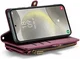 CaseMe C36 Samsung Galaxy S24 Hoesje Zipper Book Case Rood afbeelding 15