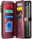 CaseMe C36 Samsung Galaxy S24 Hoesje Zipper Book Case Rood afbeelding 16