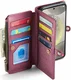 CaseMe C36 Samsung Galaxy S24 Hoesje Zipper Book Case Rood afbeelding 3