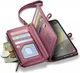 CaseMe C36 Samsung Galaxy S24 Hoesje Zipper Book Case Rood afbeelding 7