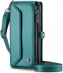 CaseMe C36 Samsung Galaxy S24 Hoesje Zipper Book Case Blauw afbeelding