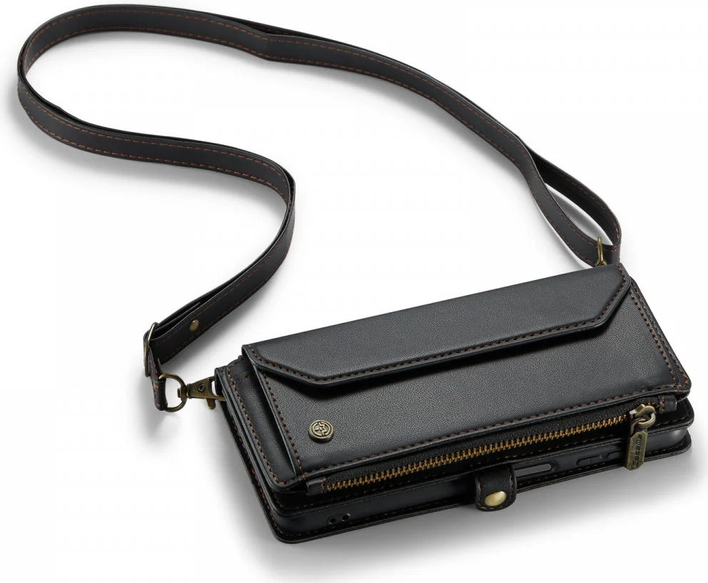 CaseMe C36 Samsung Galaxy S24 Plus Hoesje Zipper Book Case Zwart afbeelding 11