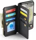 CaseMe C36 Samsung Galaxy S24 Plus Hoesje Zipper Book Case Zwart afbeelding 16