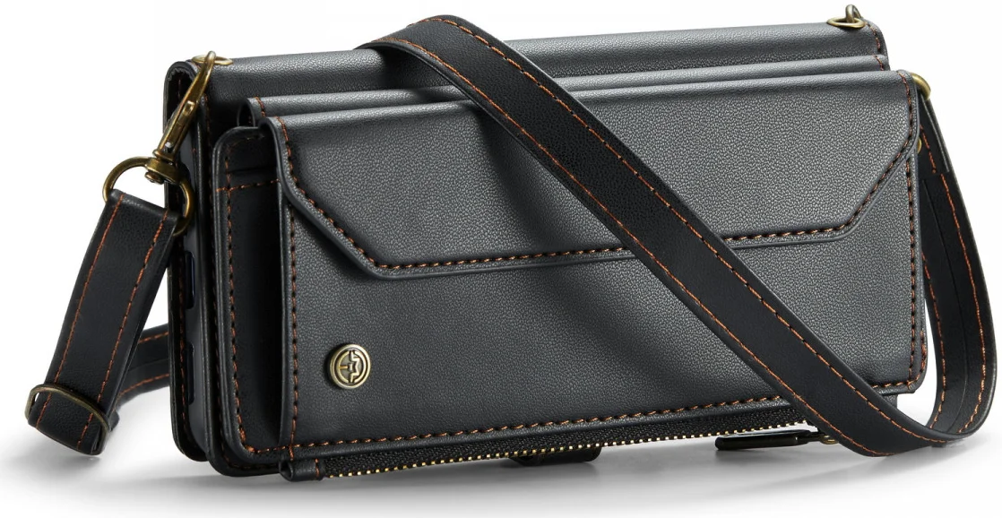 CaseMe C36 Samsung Galaxy S24 Plus Hoesje Zipper Book Case Zwart afbeelding 18