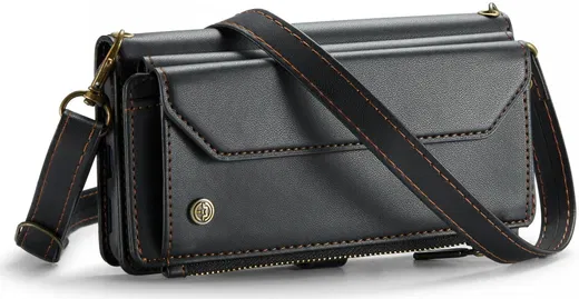 CaseMe C36 Samsung Galaxy S24 Plus Hoesje Zipper Book Case Zwart afbeelding 18