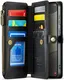 CaseMe C36 Samsung Galaxy S24 Plus Hoesje Zipper Book Case Zwart afbeelding 3
