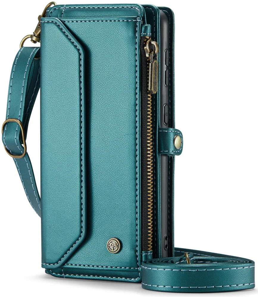 CaseMe C36 Samsung Galaxy S24 Plus Hoesje Zipper Book Case Blauw afbeelding 1