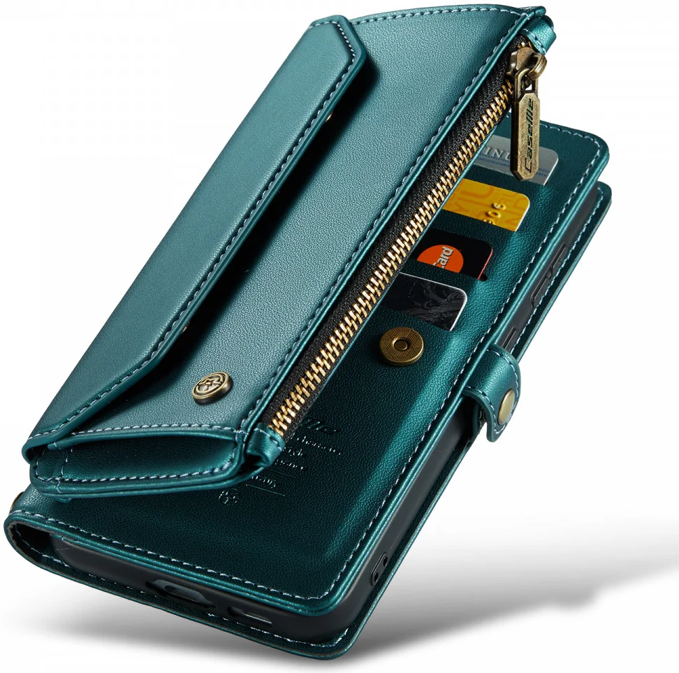 CaseMe C36 Samsung Galaxy S24 Plus Hoesje Zipper Book Case Blauw afbeelding 13