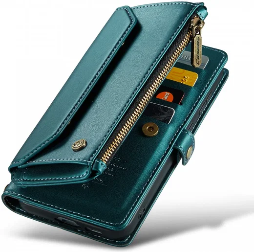 CaseMe C36 Samsung Galaxy S24 Plus Hoesje Zipper Book Case Blauw afbeelding 13