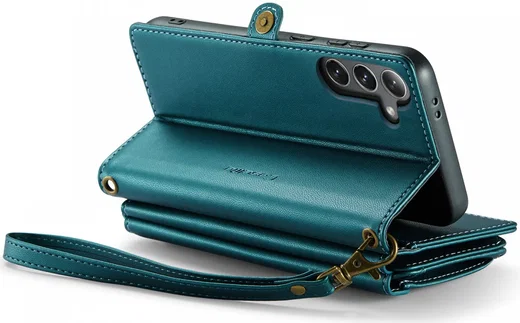 CaseMe C36 Samsung Galaxy S24 Plus Hoesje Zipper Book Case Blauw afbeelding 14