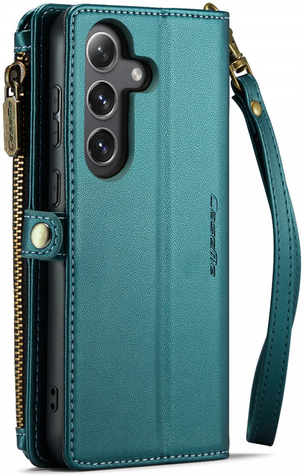 CaseMe C36 Samsung Galaxy S24 Plus Hoesje Zipper Book Case Blauw afbeelding 2