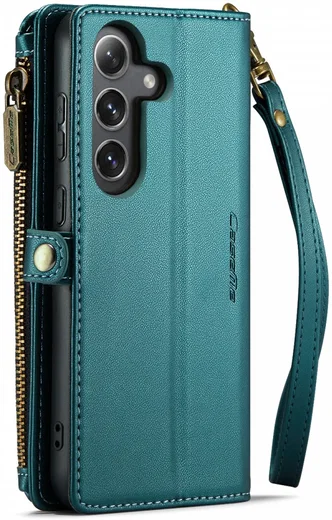 CaseMe C36 Samsung Galaxy S24 Plus Hoesje Zipper Book Case Blauw afbeelding 2