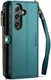 CaseMe C36 Samsung Galaxy S24 Plus Hoesje Zipper Book Case Blauw afbeelding 2