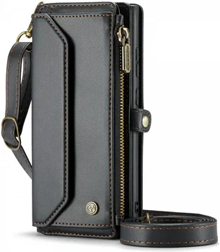 CaseMe C36 Samsung Galaxy S24 Ultra Hoesje Zipper Book Case Zwart