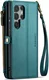 CaseMe C36 Samsung Galaxy S24 Ultra Hoesje Zipper Book Case Blauw afbeelding 2