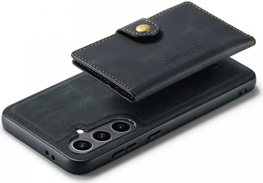 CaseMe JH-01 Samsung Galaxy S24 Hoesje Magnetische Kaarthouder Zwart afbeelding 19