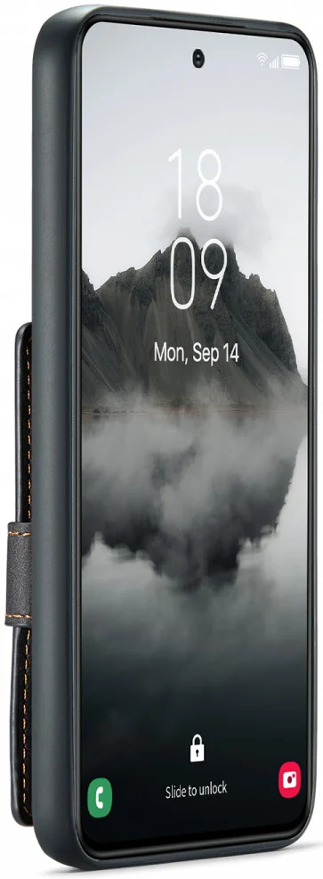 CaseMe JH-01 Samsung Galaxy S24 Hoesje Magnetische Kaarthouder Zwart afbeelding 22