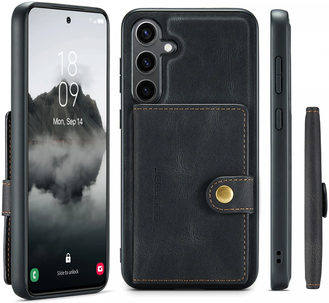 CaseMe JH-01 Samsung Galaxy S24 Hoesje Magnetische Kaarthouder Zwart afbeelding 25