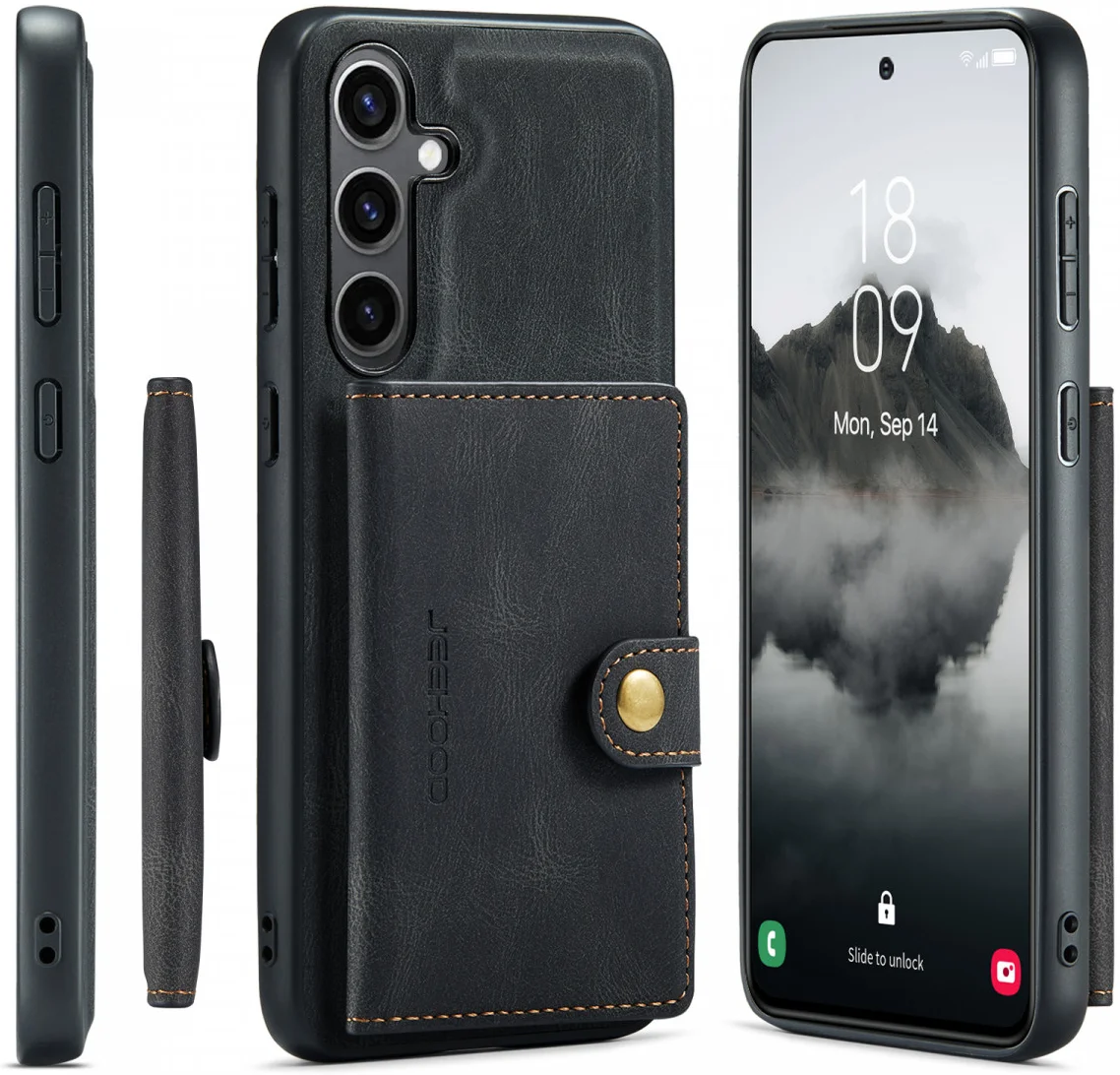 CaseMe JH-01 Samsung Galaxy S24 Hoesje Magnetische Kaarthouder Zwart afbeelding 26