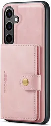 CaseMe JH-01 Samsung Galaxy S24 Hoesje Magnetische Kaarthouder Roze afbeelding