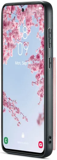 CaseMe JH-01 Samsung Galaxy S24 Hoesje Magnetische Kaarthouder Roze afbeelding 21