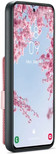 CaseMe JH-01 Samsung Galaxy S24 Hoesje Magnetische Kaarthouder Roze afbeelding 22