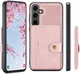 CaseMe JH-01 Samsung Galaxy S24 Hoesje Magnetische Kaarthouder Roze afbeelding 25
