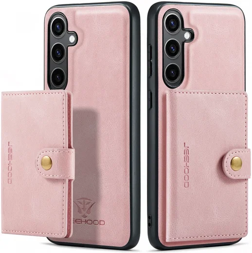 CaseMe JH-01 Samsung Galaxy S24 Hoesje Magnetische Kaarthouder Roze afbeelding 5
