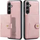 CaseMe JH-01 Samsung Galaxy S24 Hoesje Magnetische Kaarthouder Roze afbeelding 5