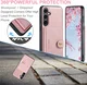 CaseMe JH-01 Samsung Galaxy S24 Hoesje Magnetische Kaarthouder Roze afbeelding 9