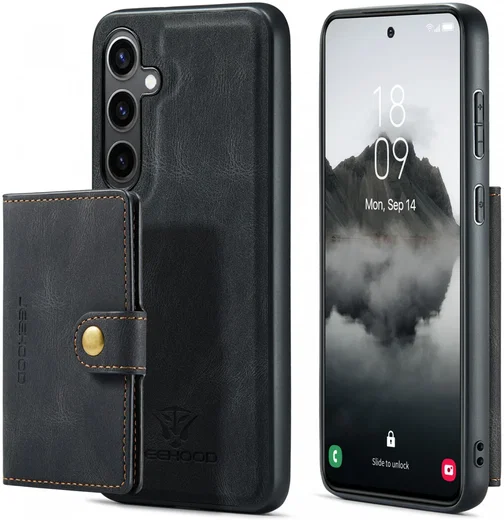 CaseMe Samsung Galaxy S24 Plus Hoes Magnetische Kaarthouder Zwart afbeelding 24