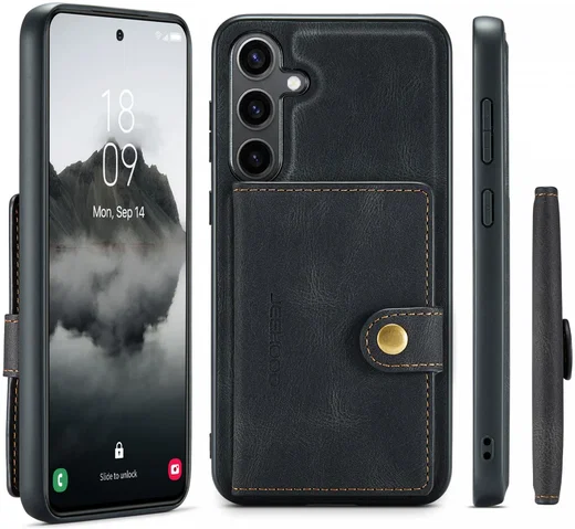 CaseMe Samsung Galaxy S24 Plus Hoes Magnetische Kaarthouder Zwart afbeelding 25