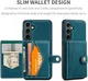 CaseMe Samsung Galaxy S24 Plus Hoes Magnetische Kaarthouder Blauw afbeelding 12