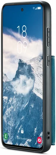 CaseMe Samsung Galaxy S24 Plus Hoes Magnetische Kaarthouder Blauw afbeelding 21
