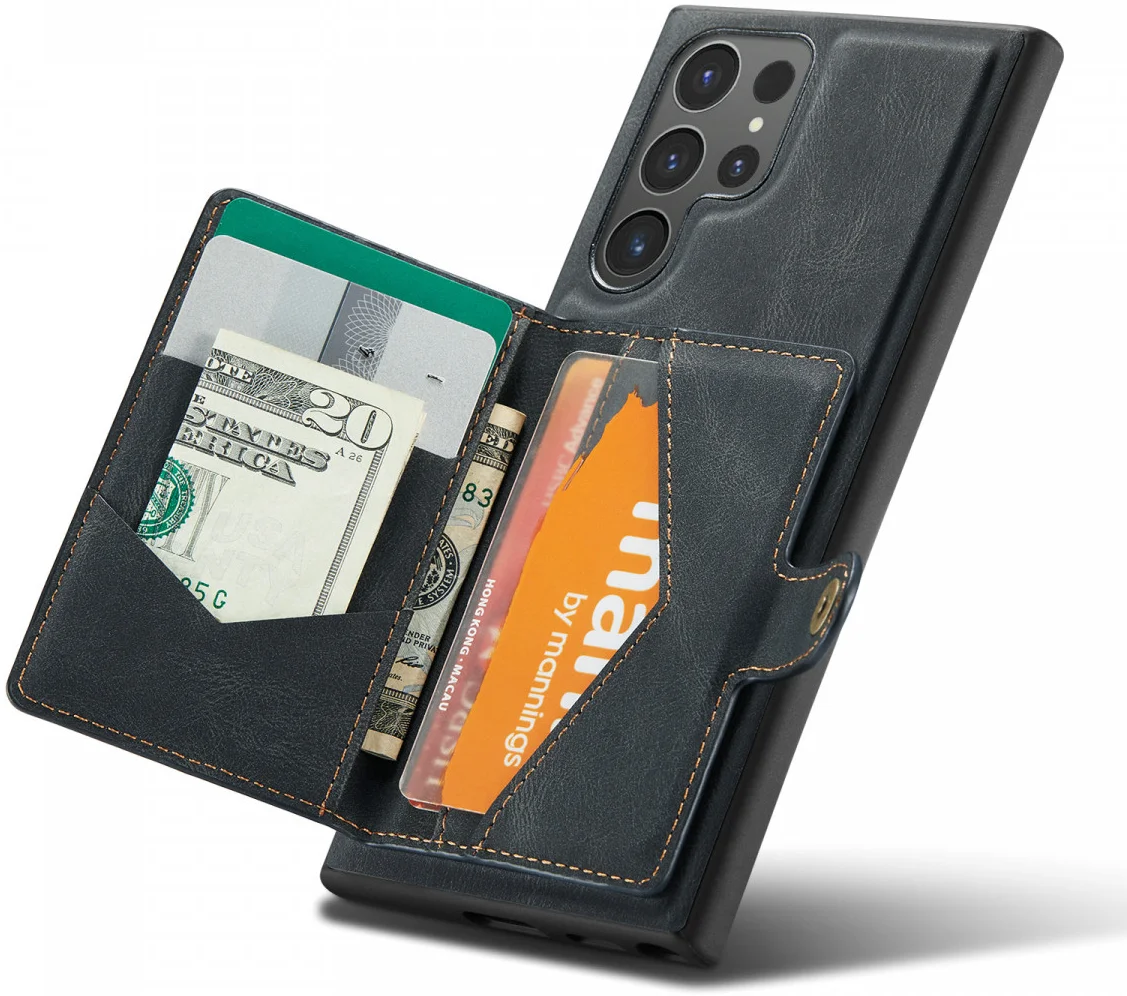 CaseMe Samsung Galaxy S24 Ultra Hoes Magnetische Kaarthouder Zwart afbeelding 10